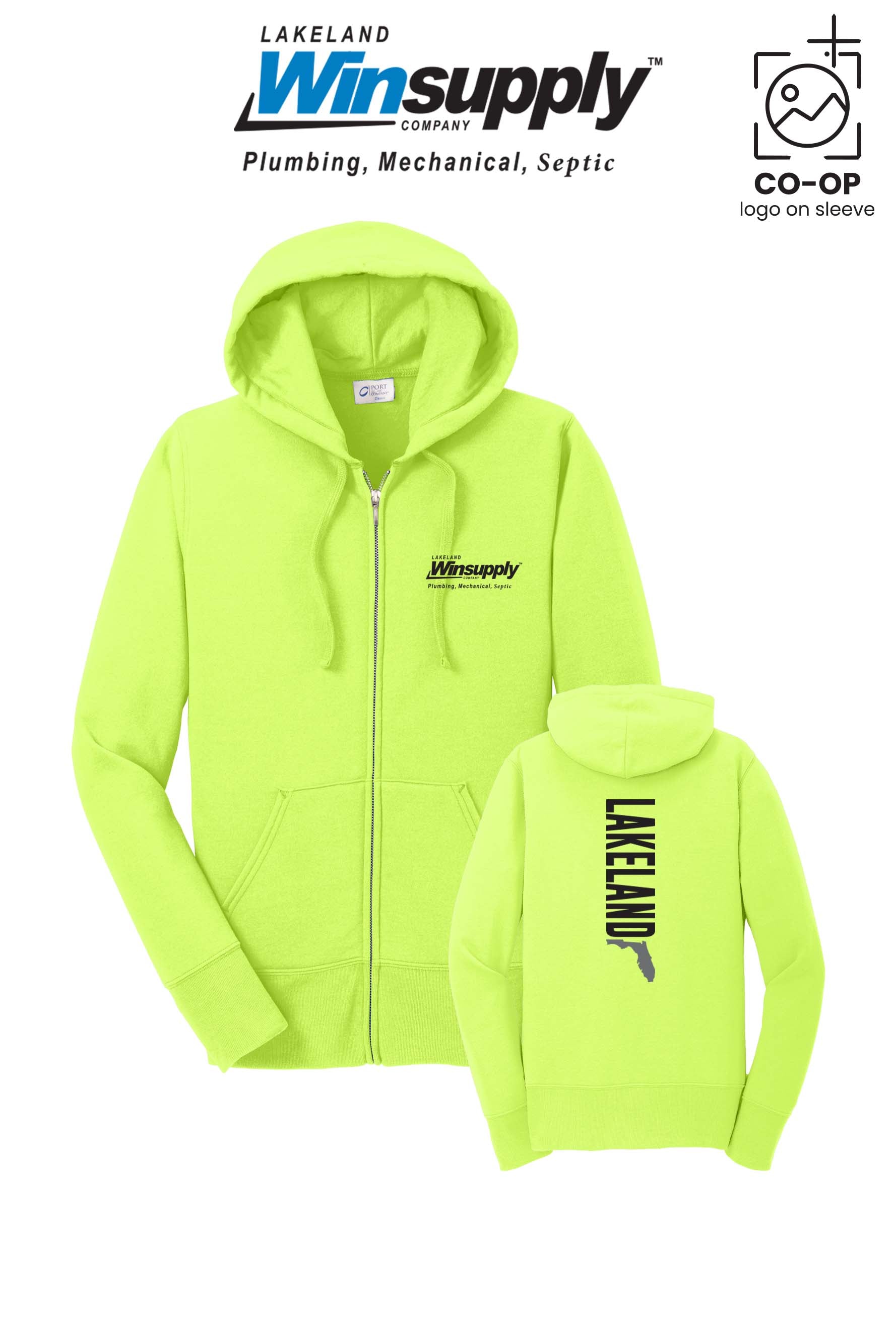 Port & Co™ Womens Core Fleece Full-Zip Hooded Sweatshirt - Lakeland Winsupply