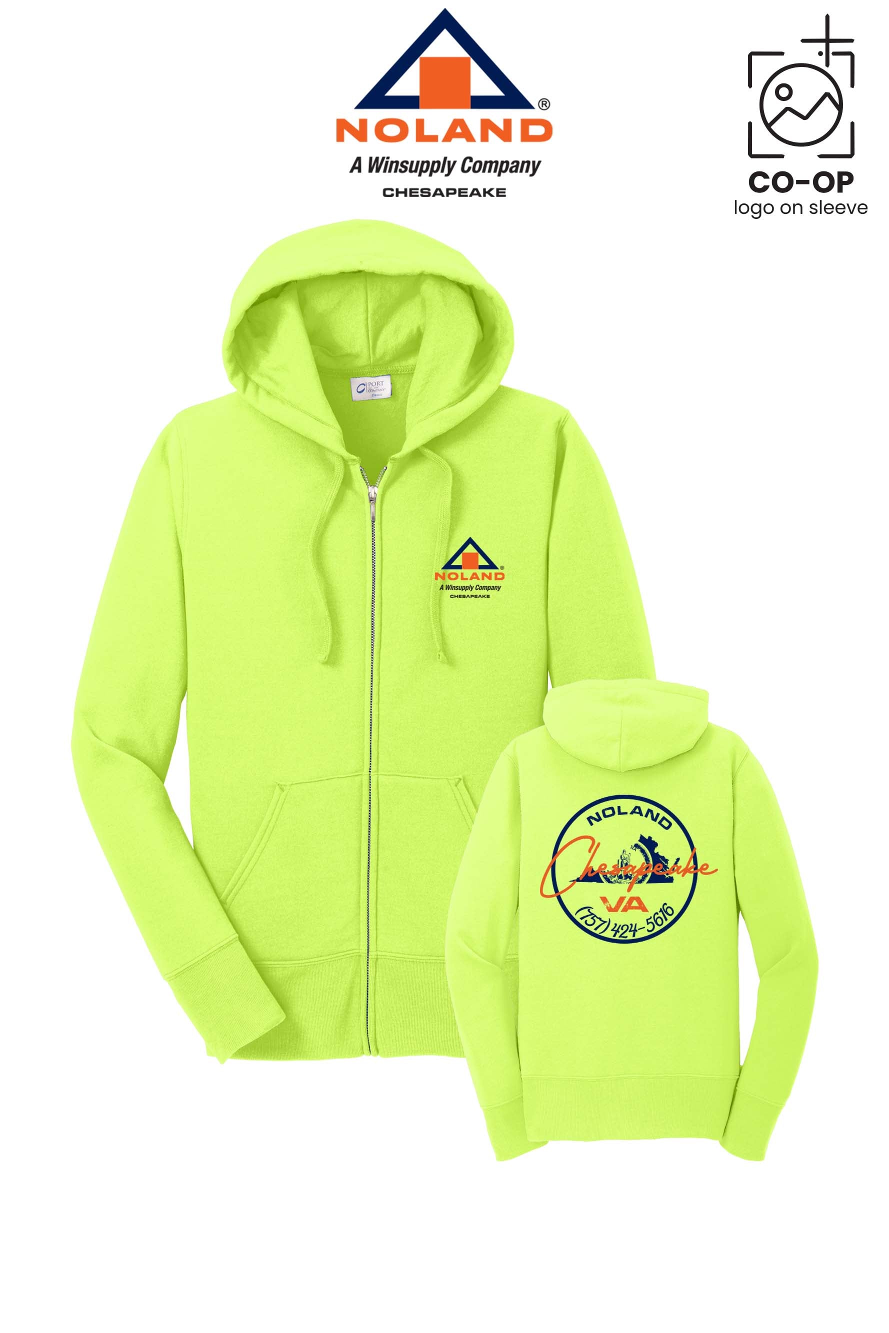 Port & Co™ Womens Core Fleece Full-Zip Hooded Sweatshirt - Noland Company Chesapeake
