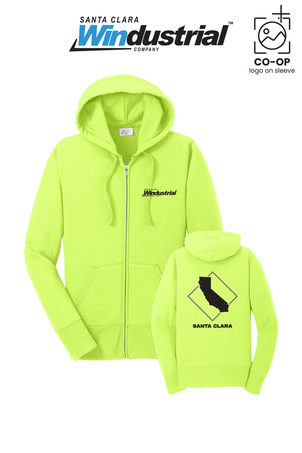 Port & Co™ Womens Core Fleece Full-Zip Hooded Sweatshirt - Santa Clara Windustrial