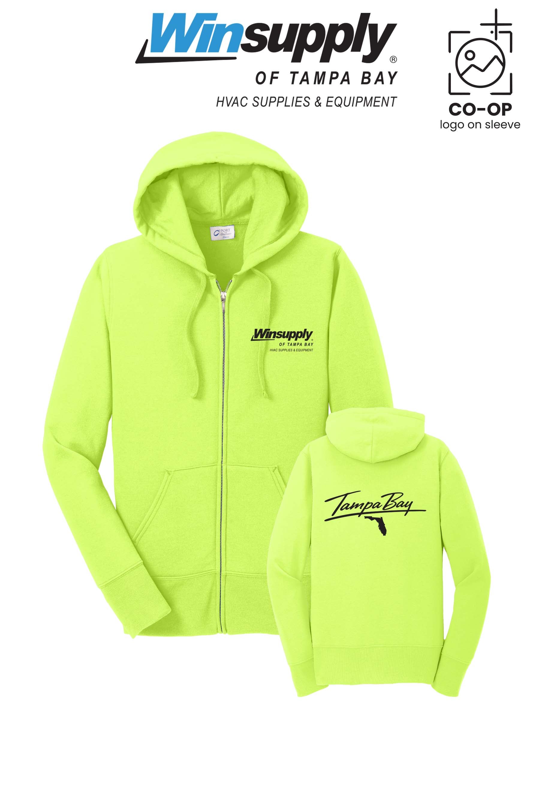Port & Co™ Womens Core Fleece Full-Zip Hooded Sweatshirt - Winsupply of Tampa Bay