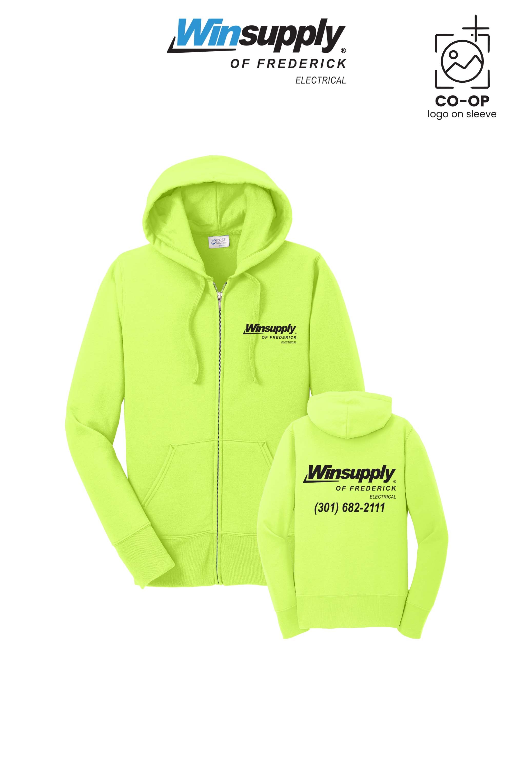 Port & Co™ Womens Core Fleece Full-Zip Hooded Sweatshirt - Winsupply of Frederick