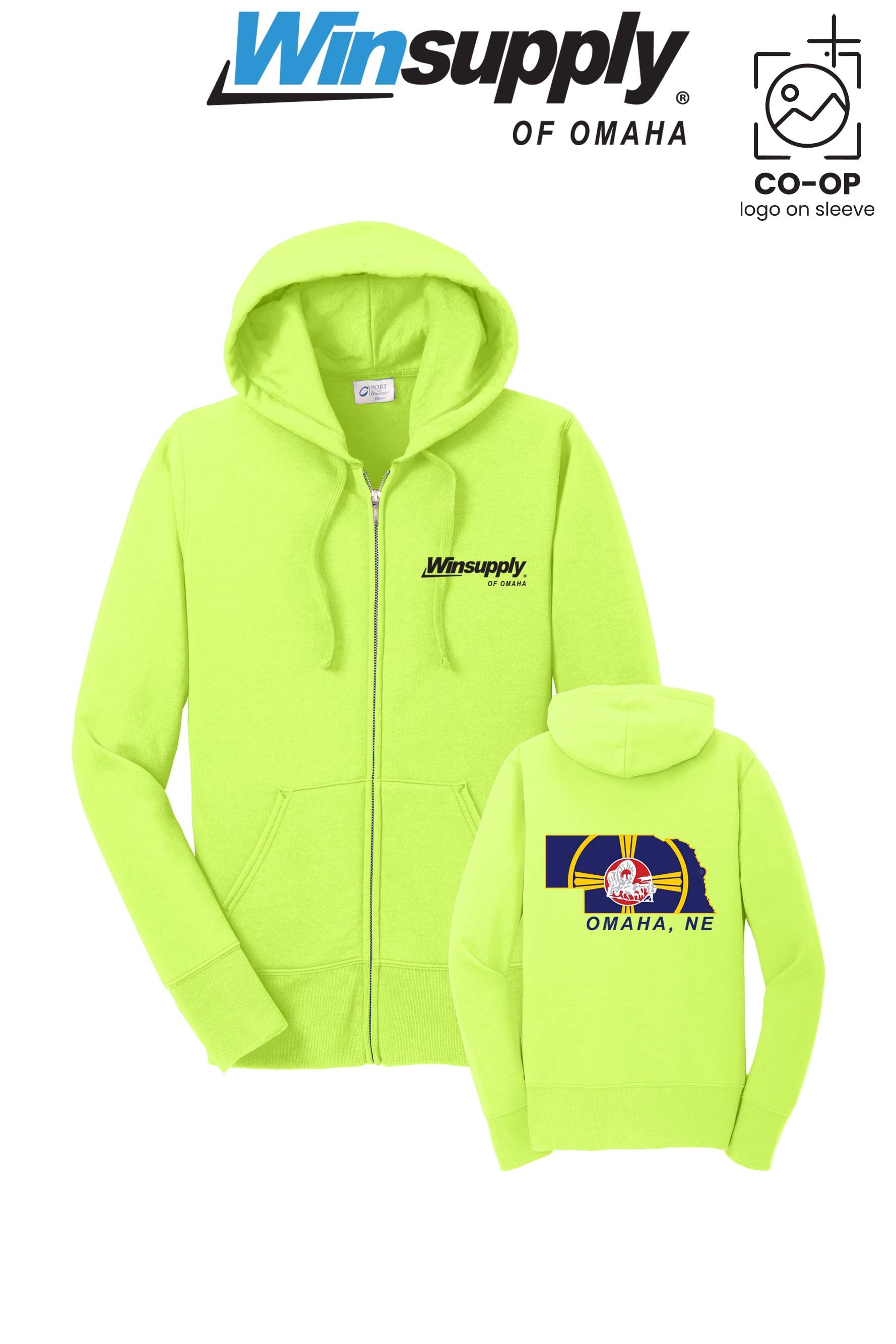 Port & Co™ Womens Core Fleece Full-Zip Hooded Sweatshirt - Winsupply of Omaha