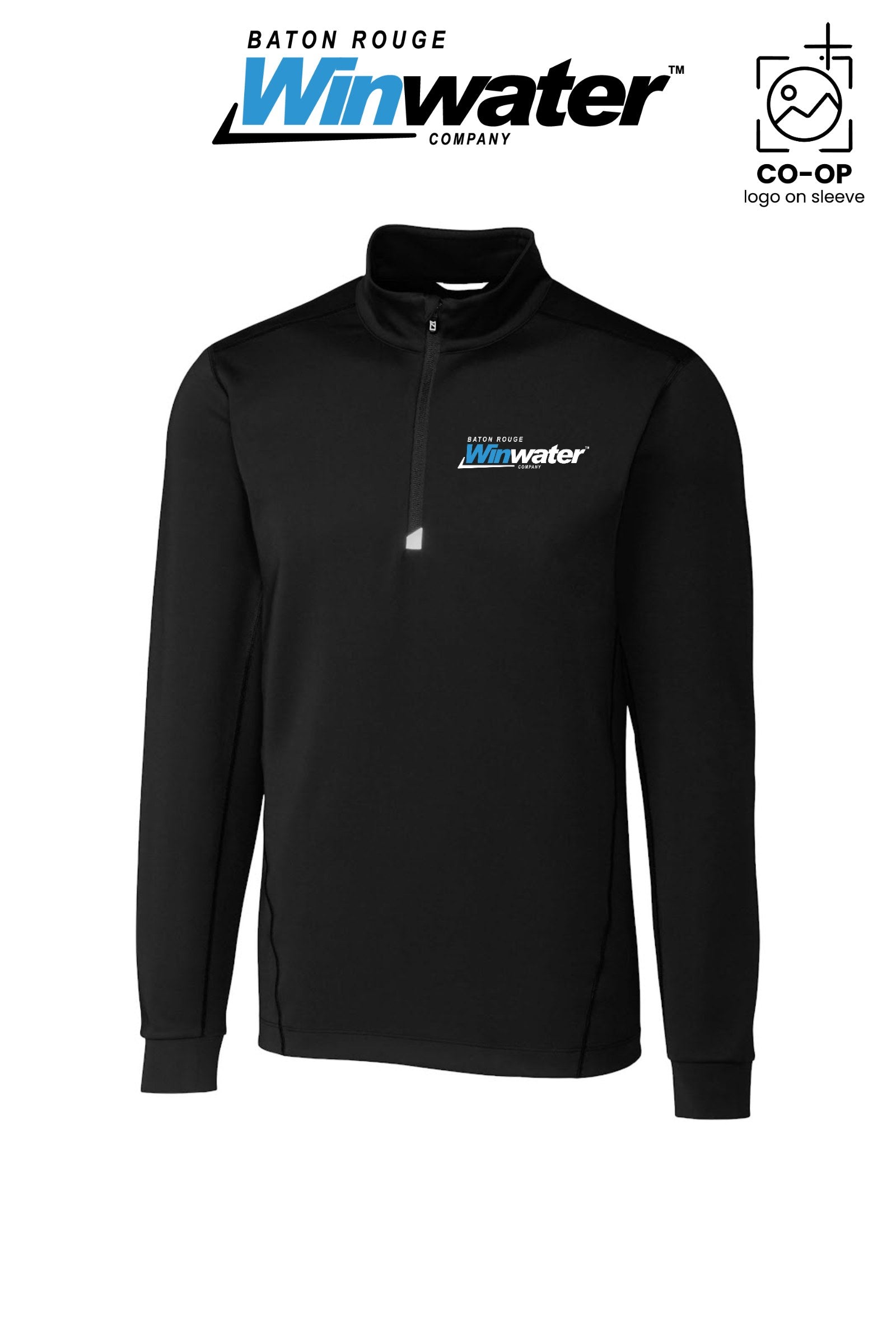 Cutter & Buck Traverse Recycled Smooth Stretch Mens Big & Tall Quarter Zip Pullover - Baton Rouge Winwater