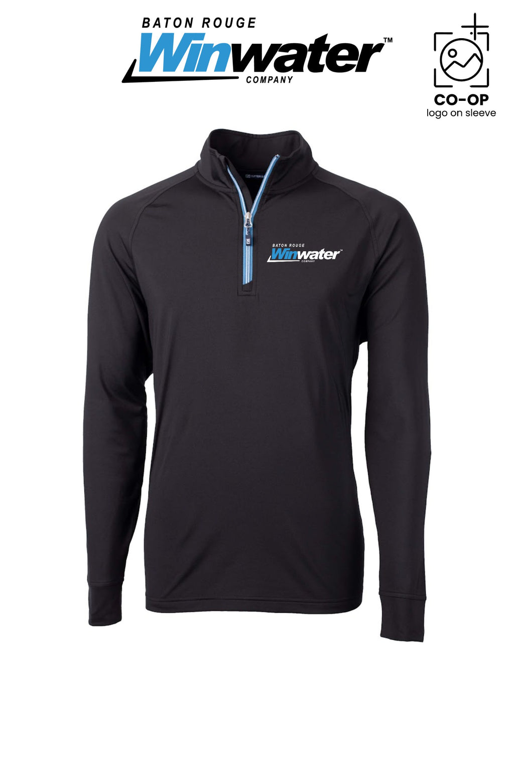 Cutter & Buck Adapt Recycled Soft Knit Stretch Mens Big & Tall Quarter Zip Pullover - Baton Rouge Winwater