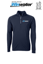 Cutter & Buck Adapt Recycled Soft Knit Stretch Mens Big & Tall Quarter Zip Pullover - Baton Rouge Winwater