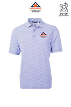 Cutter & Buck Virtue Recycled Botanical Print Featherlight Pique Mens Polo - Kinston Noland