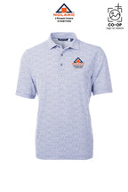 Cutter & Buck Virtue Recycled Botanical Print Featherlight Pique Mens Polo - Kinston Noland