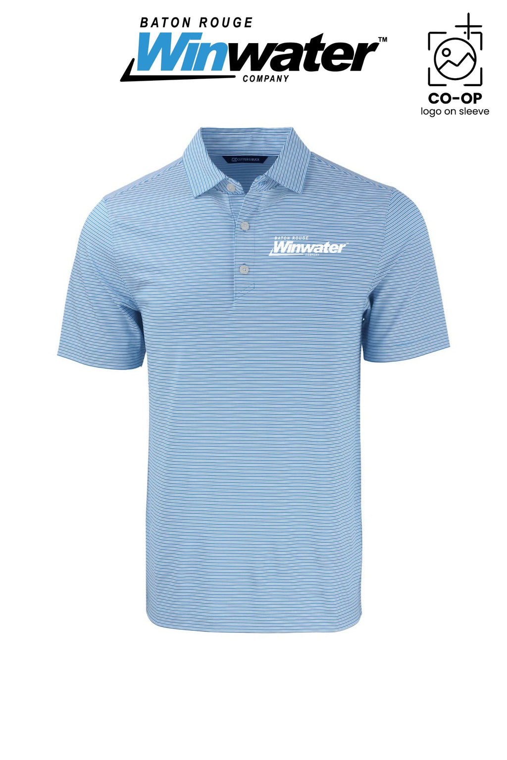 Cutter & Buck Forge Recycled Double Stripe Four-Way Stretch Mens Big & Tall Polo - Baton Rouge Winwater