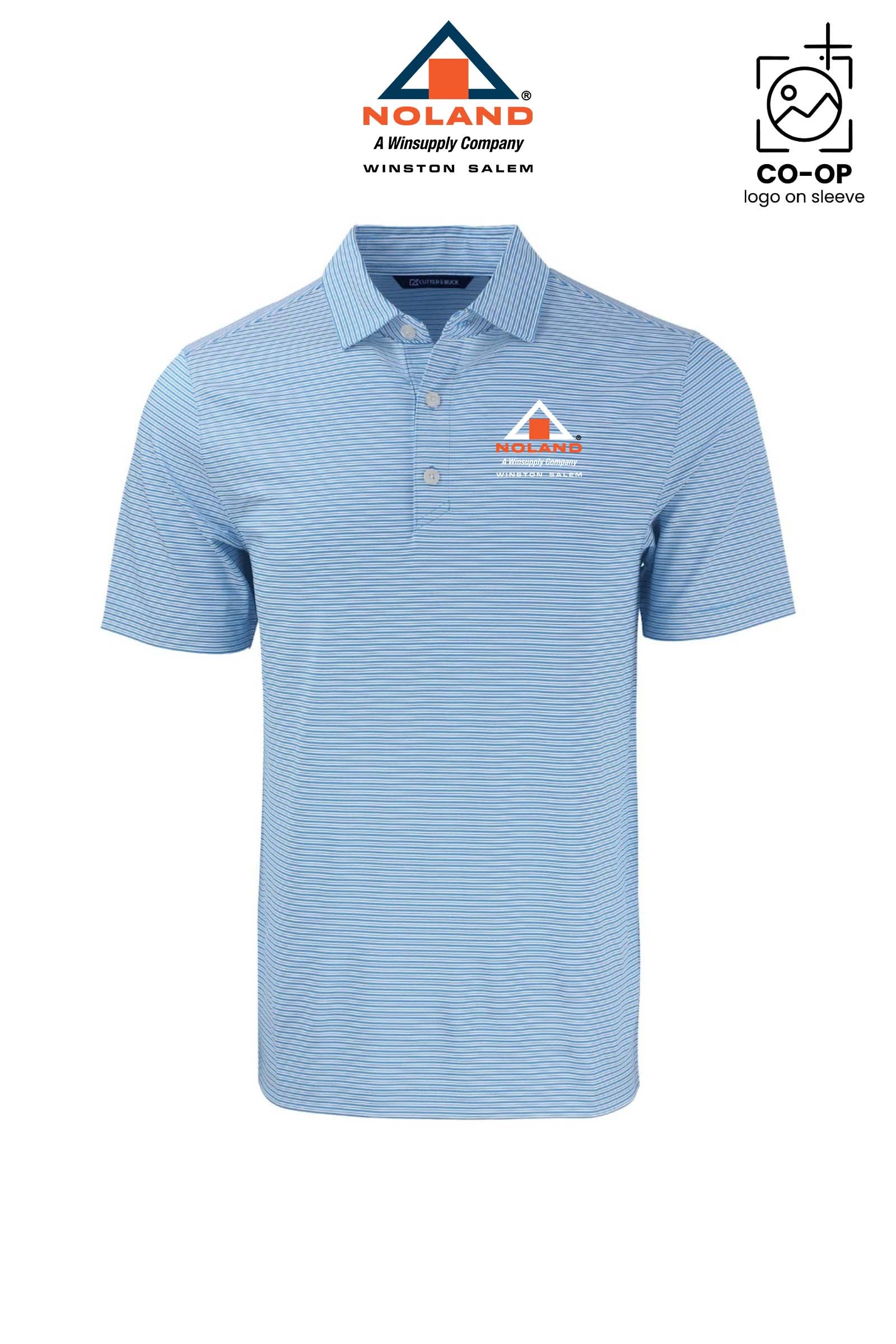 Cutter & Buck Forge Recycled Double Stripe Four-Way Stretch Mens Big & Tall Polo - Winston Salem Noland