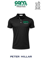 Peter Millar Mens Solid Performance Polo - Self Collar - Carr Supply - Athens