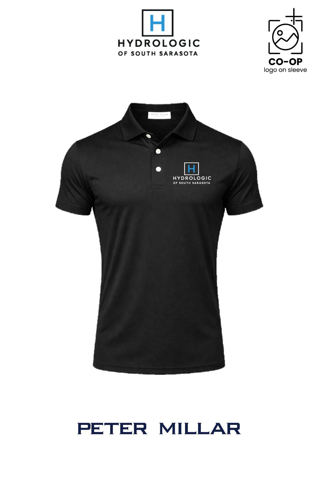 Peter Millar Mens Solid Performance Polo - Self Collar - Winsupply Sarasota FL Co.