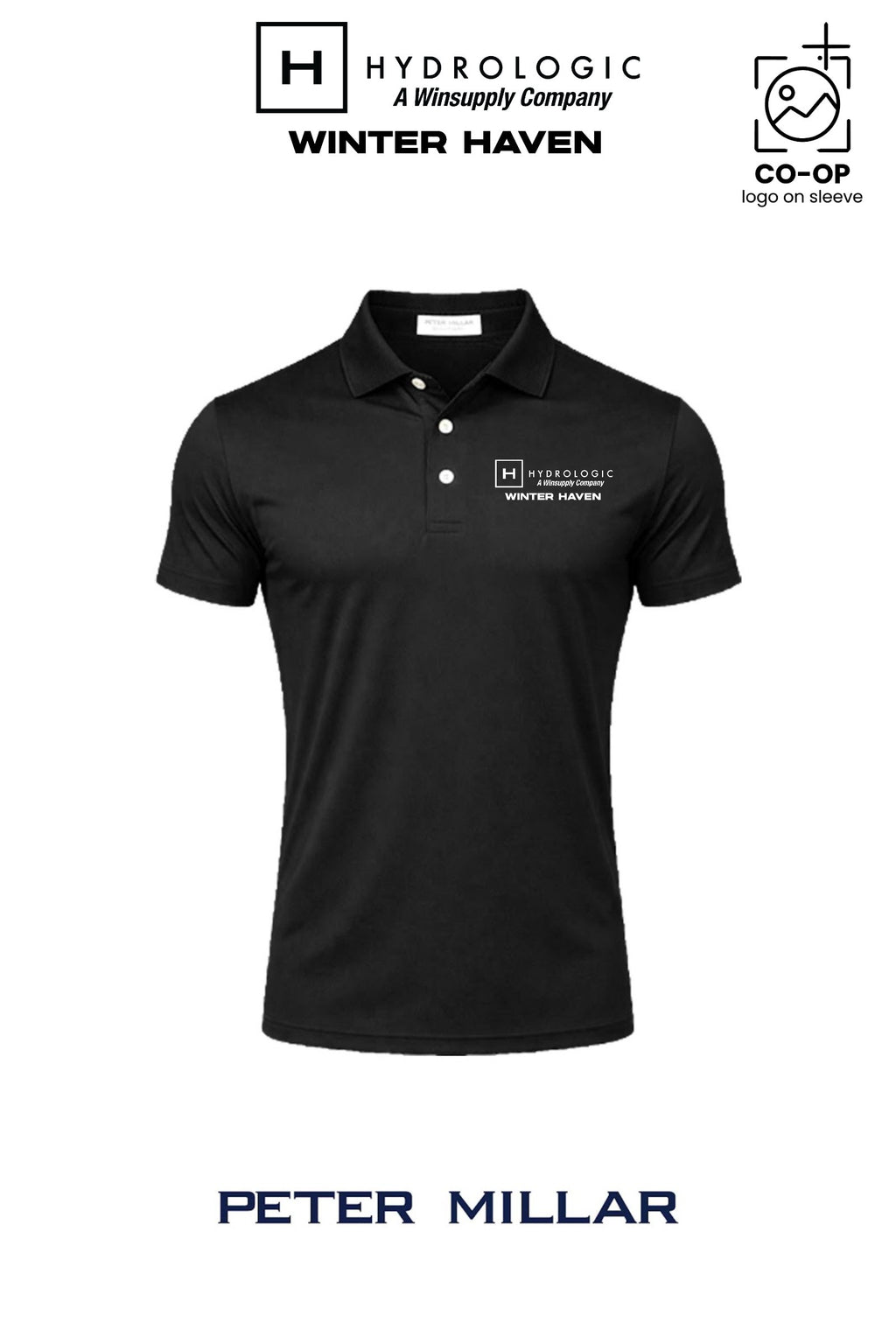 Peter Millar Mens Solid Performance Polo - Self Collar - Winsupply of Winter Haven