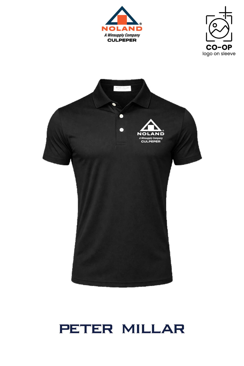 Peter Millar Mens Solid Performance Polo - Self Collar - Culpeper Noland