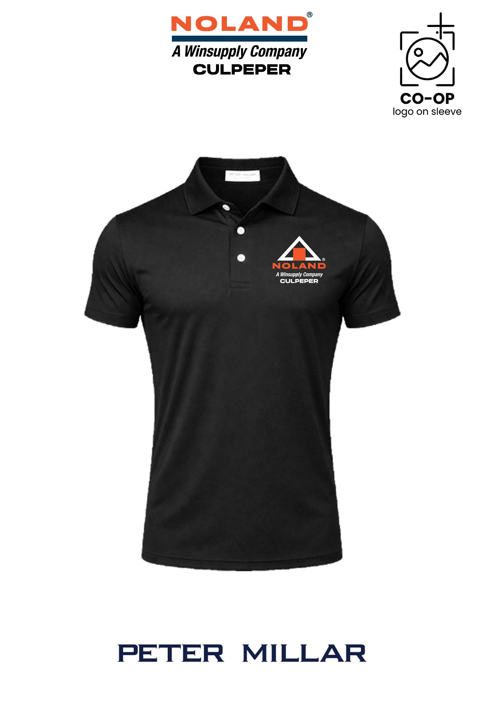 Peter Millar Mens Solid Performance Polo - Self Collar - Culpeper Noland
