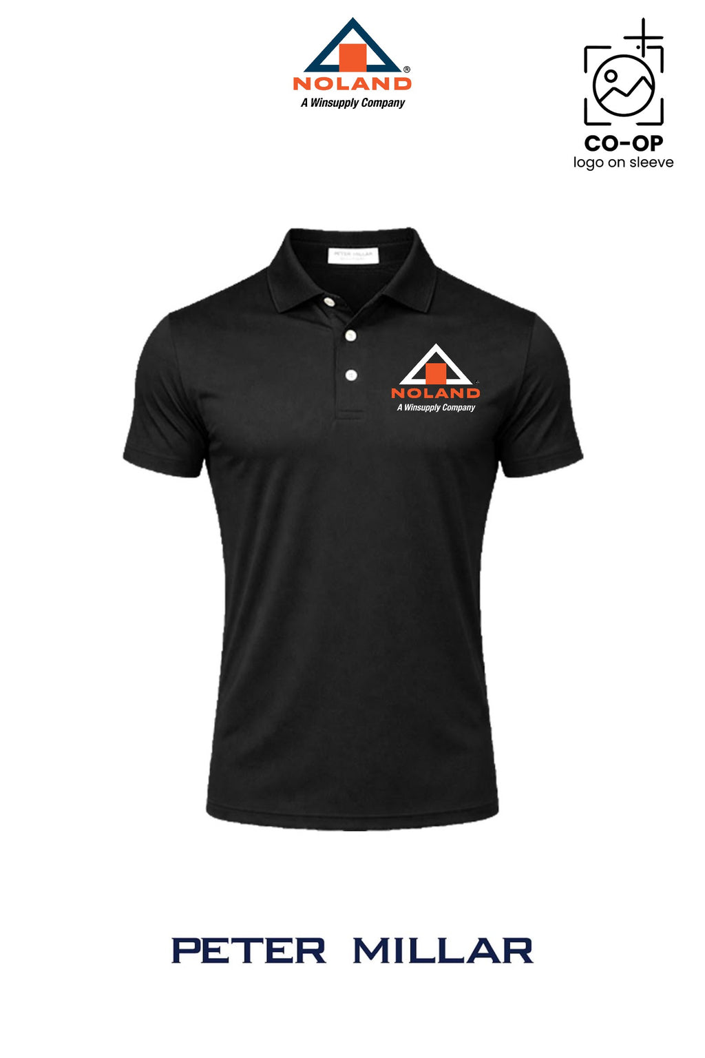 Peter Millar Mens Solid Performance Polo - Self Collar - Harrison Noland