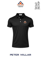 Peter Millar Mens Solid Performance Polo - Self Collar - Kinston Noland