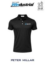Peter Millar Mens Solid Performance Polo - Self Collar - Salt Lake Windustrial