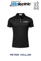 Peter Millar Mens Solid Performance Polo - Self Collar - Douglasville Winlectric