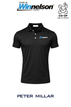 Peter Millar Mens Solid Performance Polo - Self Collar - Dublin Winnelson