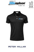 Peter Millar Mens Solid Performance Polo - Self Collar - Queen City Winnelson