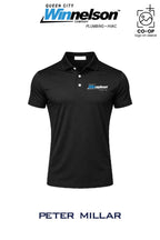 Peter Millar Mens Solid Performance Polo - Self Collar - Queen City Winnelson