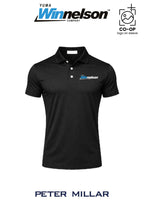 Peter Millar Mens Solid Performance Polo - Self Collar - Yuma Winnelson