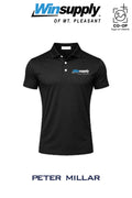 Peter Millar Mens Solid Performance Polo - Self Collar - Winsupply of Mt. Pleasant
