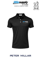 Peter Millar Mens Solid Performance Polo - Self Collar - Winsupply of Athens