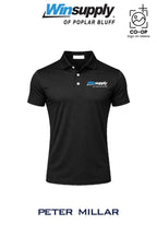 Peter Millar Mens Solid Performance Polo - Self Collar - Winsupply of Poplar Bluff