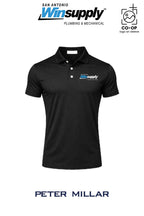 Peter Millar Mens Solid Performance Polo - Self Collar - San Antonio Winsupply