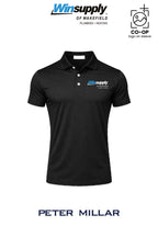 Peter Millar Mens Solid Performance Polo - Self Collar - Winsupply of Wakefield