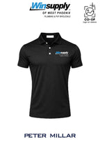 Peter Millar Mens Solid Performance Polo - Self Collar - Winsupply of West Phoenix