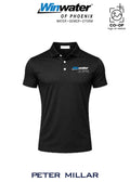 Peter Millar Mens Solid Performance Polo - Self Collar - Winwater of Phoenix