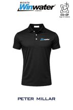 Peter Millar Mens Solid Performance Polo - Self Collar - Wichita Winwater