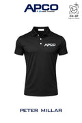 Peter Millar Mens Solid Performance Polo - Self Collar - APCO Supply - Indianapolis