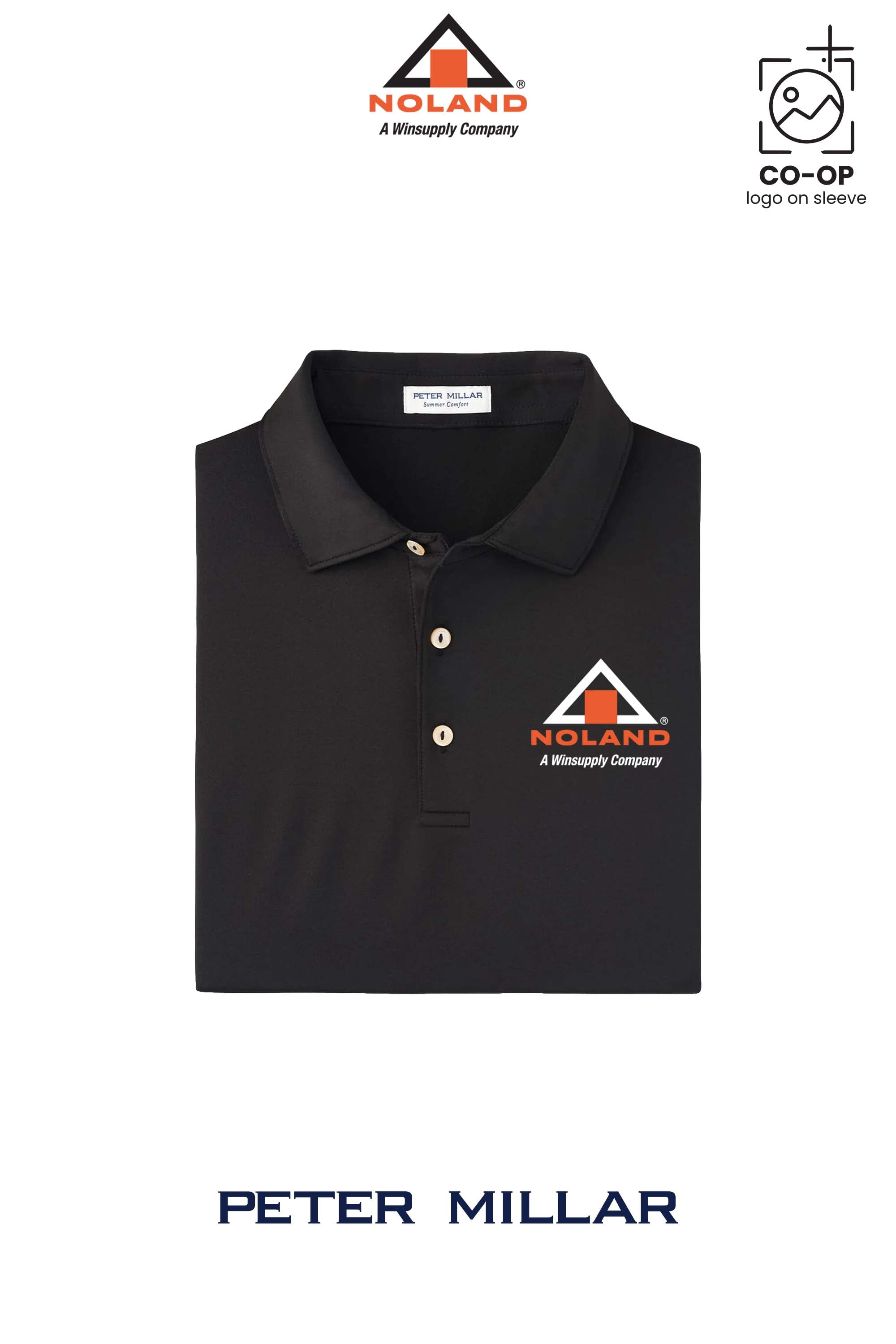 Peter Millar Mens Solid Performance Polo - Self Collar - Noland of Augusta GA