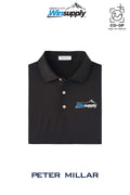 Peter Millar Mens Solid Performance Polo - Self Collar - Winsupply Emerald City