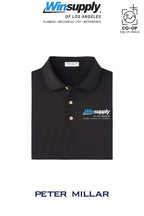 Peter Millar Mens Solid Performance Polo - Self Collar - Winsupply of Los Angeles