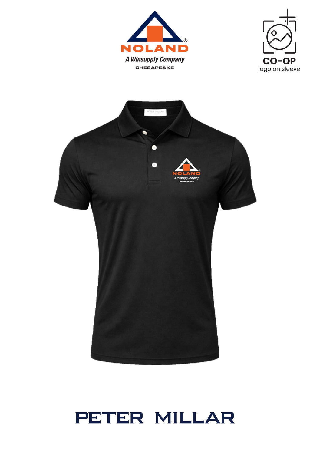 Peter Millar Mens Solid Performance Polo - Self Collar - Noland Company Chesapeake