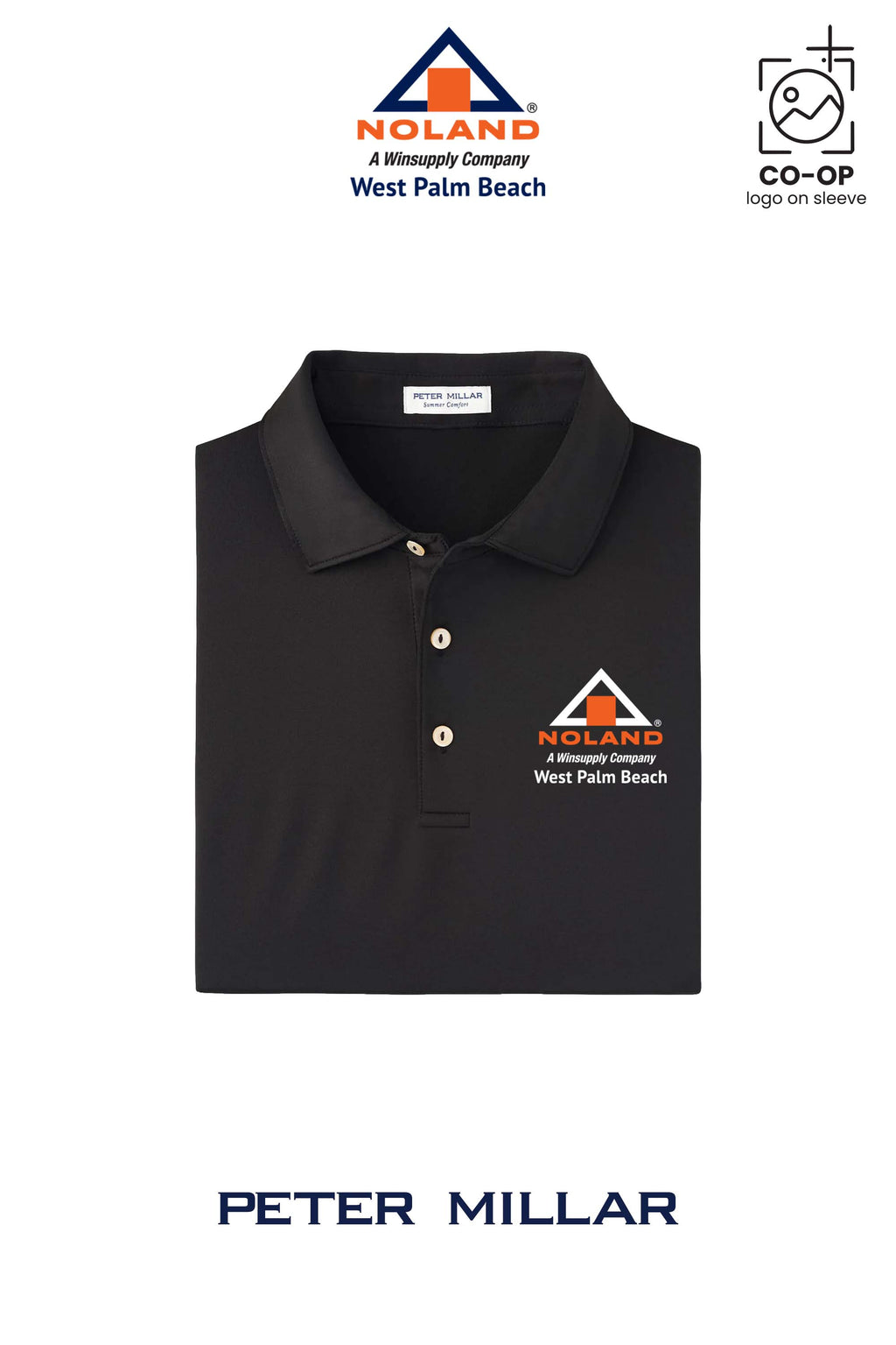 Peter Millar Mens Solid Performance Polo - Self Collar - Noland West Palm Beach