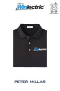 Peter Millar Mens Solid Performance Polo - Self Collar - Omaha Winlectric