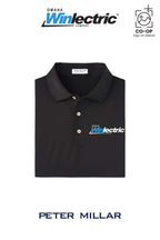 Peter Millar Mens Solid Performance Polo - Self Collar - Omaha Winlectric