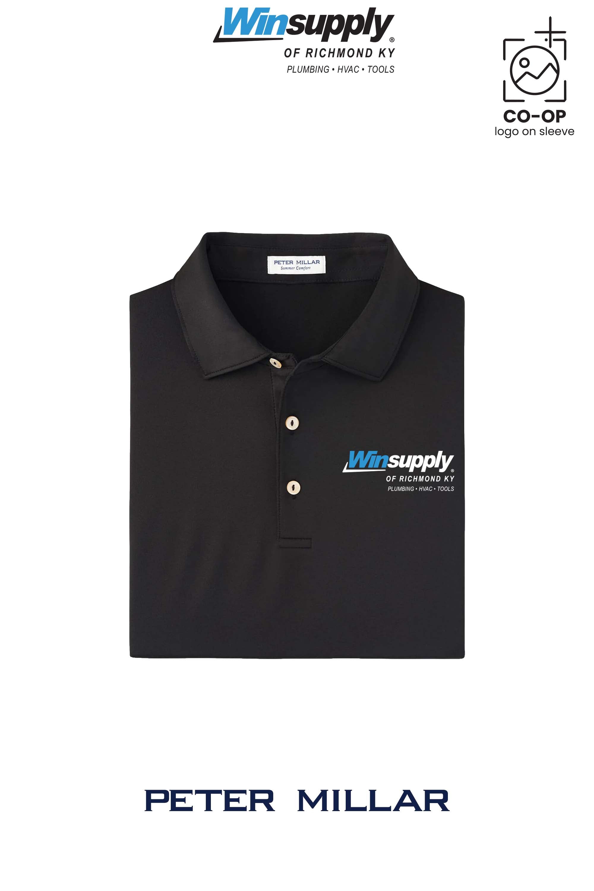 Peter Millar Mens Solid Performance Polo - Self Collar - Winsupply of Richmond KY