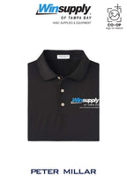 Peter Millar Mens Solid Performance Polo - Self Collar - Winsupply of Tampa Bay