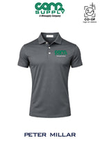 Peter Millar Mens Solid Performance Polo - Self Collar - Carr Supply - Athens