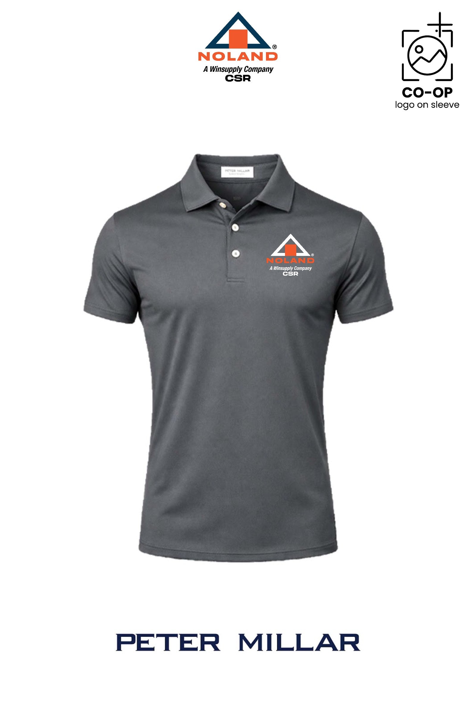 Peter Millar Mens Solid Performance Polo - Self Collar - Noland CSR