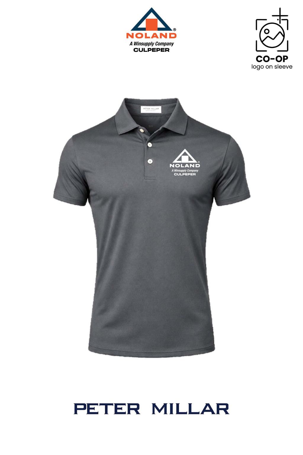 Peter Millar Mens Solid Performance Polo - Self Collar - Culpeper Noland