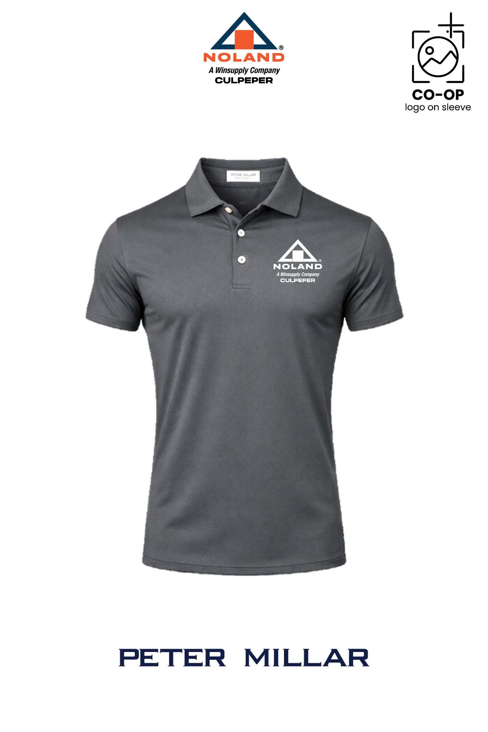 Peter Millar Mens Solid Performance Polo - Self Collar - Culpeper Noland