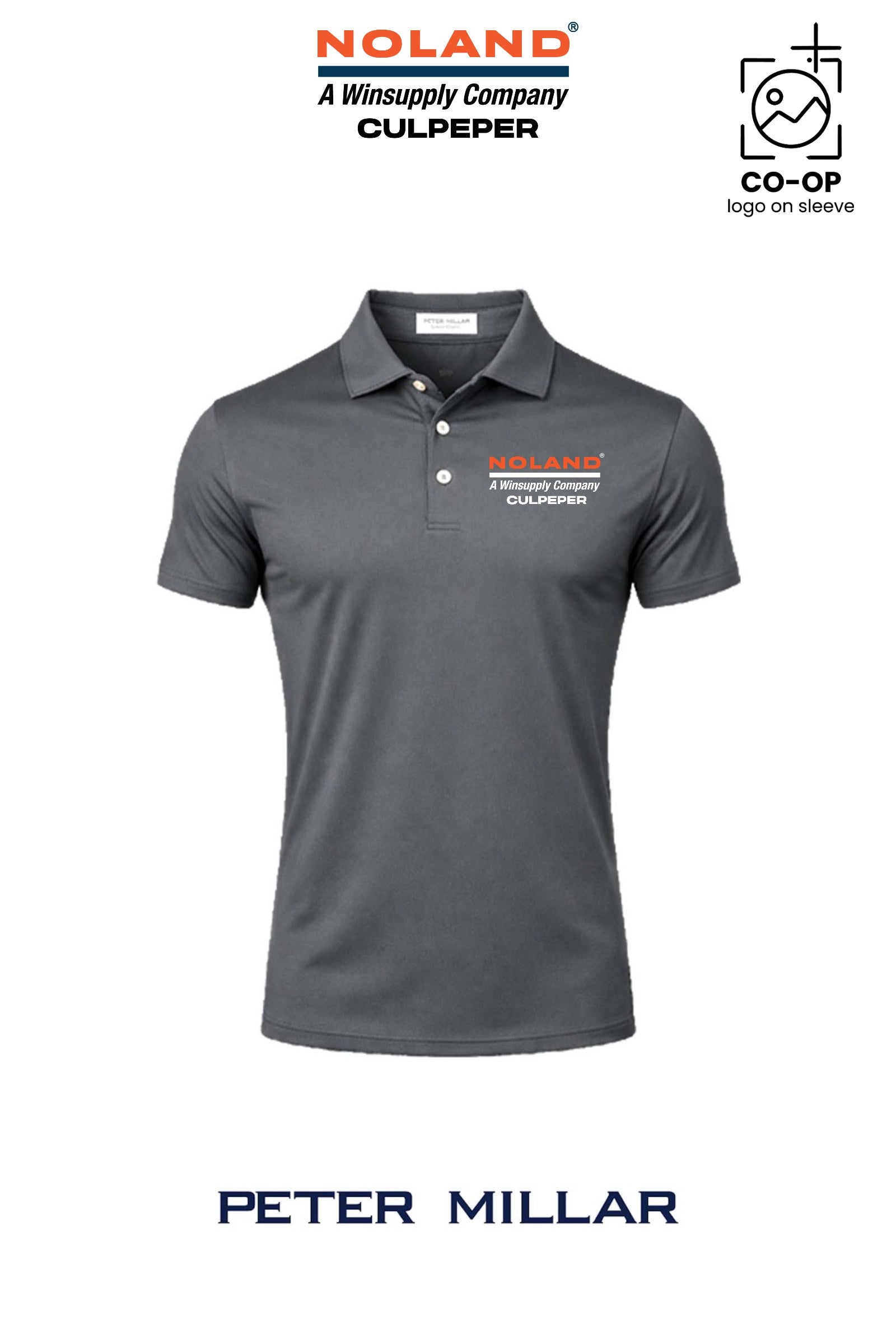 Peter Millar Mens Solid Performance Polo - Self Collar - Culpeper Noland