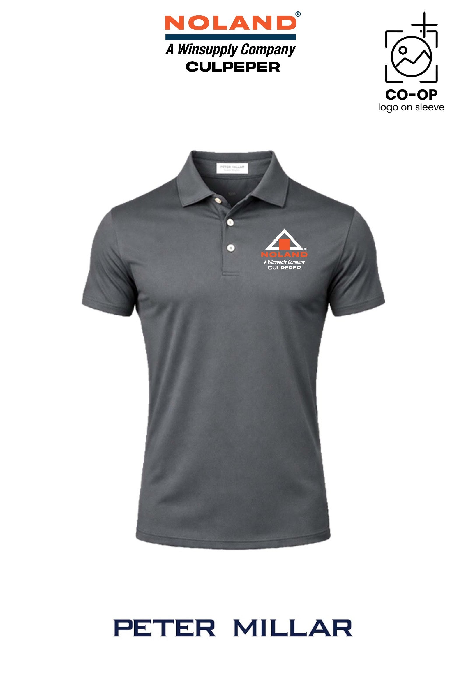 Peter Millar Mens Solid Performance Polo - Self Collar - Culpeper Noland